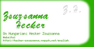 zsuzsanna hecker business card